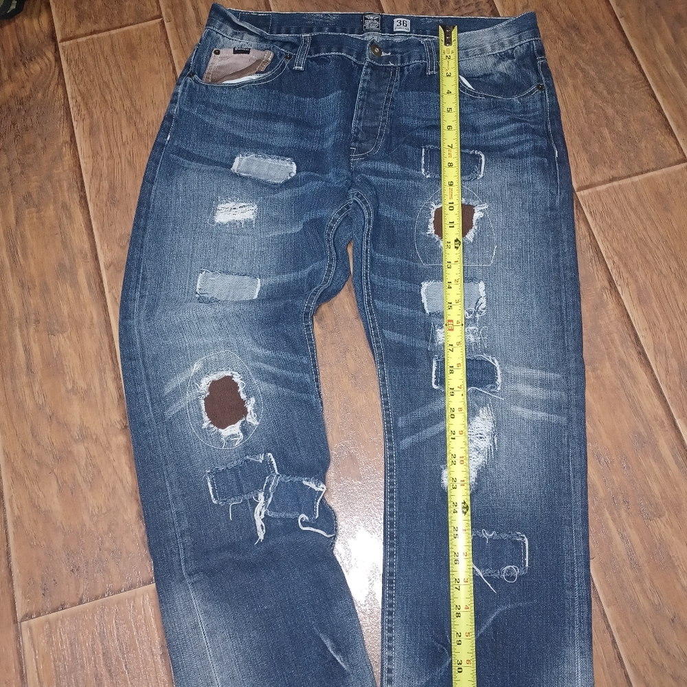 Men's Distressed Blue Skinny Jeans